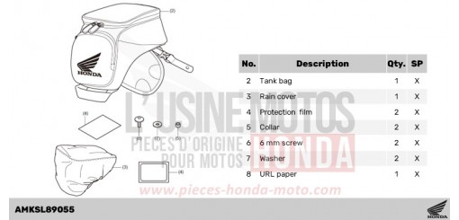 KIT,TANK BAG(3L) CRF1100D3R de 2024